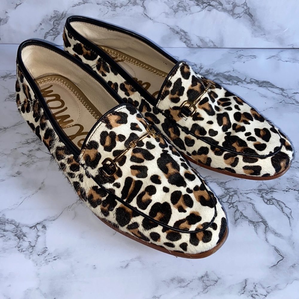 Leopard printed cow hair bit sam Edelman loafers